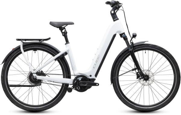 Cube Kathmandu Hybrid Deluxe Pro 800 metallicwhite'n'chrome Gr&ouml;&szlig;e: Easy Entry 46 cm