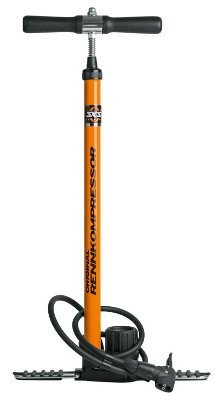 SKS GERMANY RENNKOMPRESSOR (MULTI VALVE-Schlauchanschluss) orange 