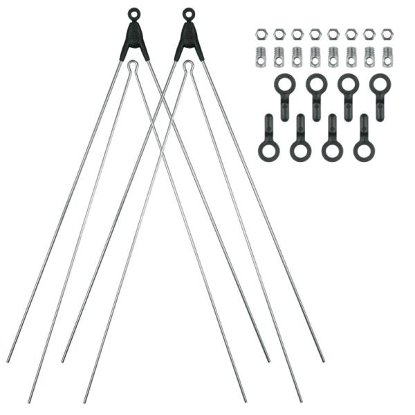 SKS GERMANY BLUEMELS 26" - 29" - ASR- / V-Streben Set, silber blank 