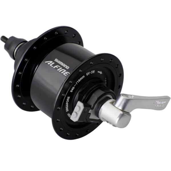 SHIMANO Nabendynamo ALFINE DH-S501 6 Volt/3 Watt 32 Loch Center-Lock Schwarz