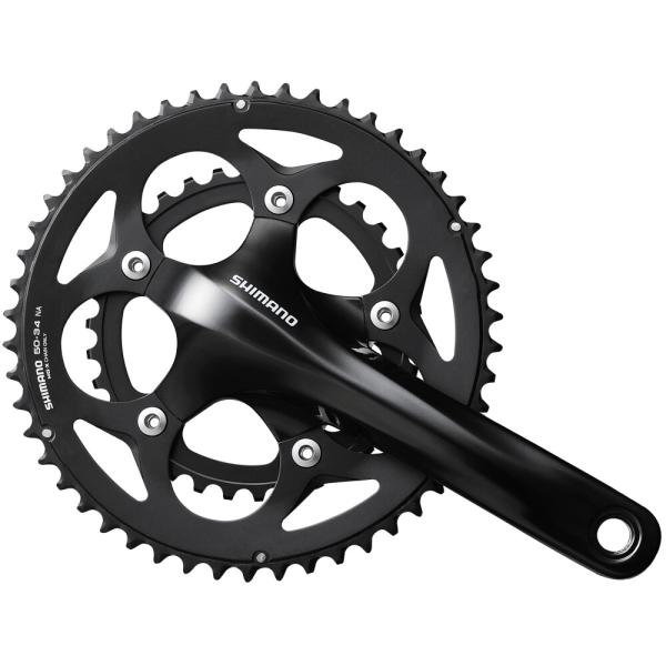 SHIMANO Kurbelgarnitur FC-RS400 10-fach 170 mm 50-34 Z&auml;hne Schwarz