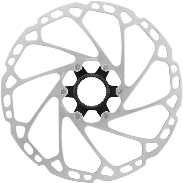 SHIMANO Bremsscheibe SM-RT64 203mm CL Verschlussring mit Au&szlig;enverzahnung