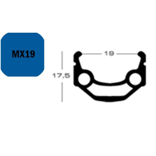 Exal Felge MX19 19-622 28" 36 Loch Silber Einfach &Ouml;sung