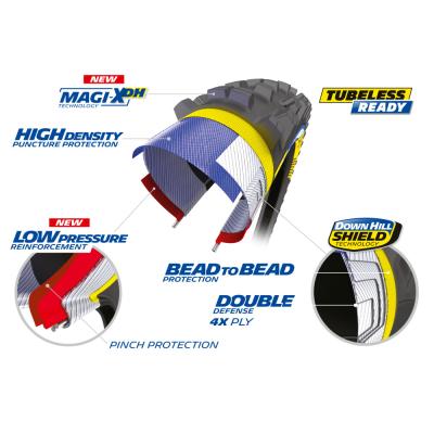 Michelin DRAHTREIFEN DH 34 RACING LINE MAGI-X DH DOWNHILL SHIELD 61-559 Schwarz TLR Produktbild 1