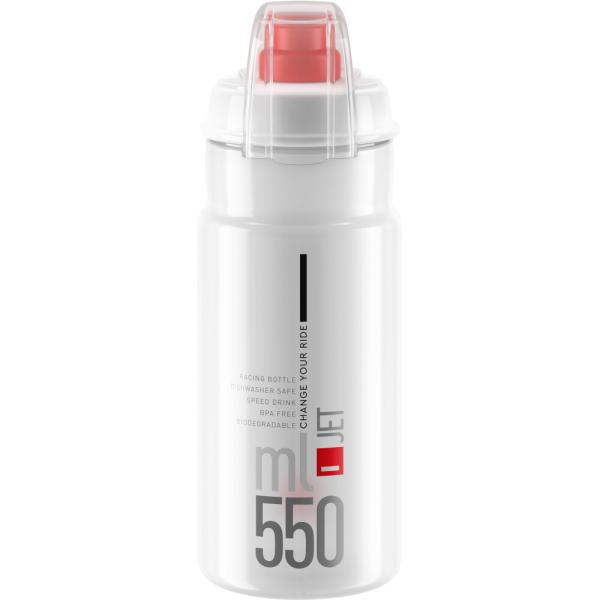 ELITE ELITE Trinkflasche Jet Plus Transparent-Rot 550 ml