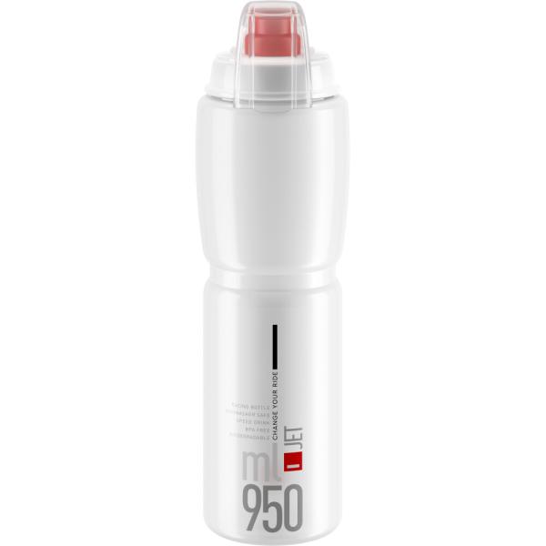 ELITE ELITE Trinkflasche Jet Plus Transparent-Rot 950 ml