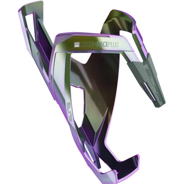 ELITE ELITE Flaschenhalter Custom Race Plus Gr&uuml;n/Violett Shiny Paint