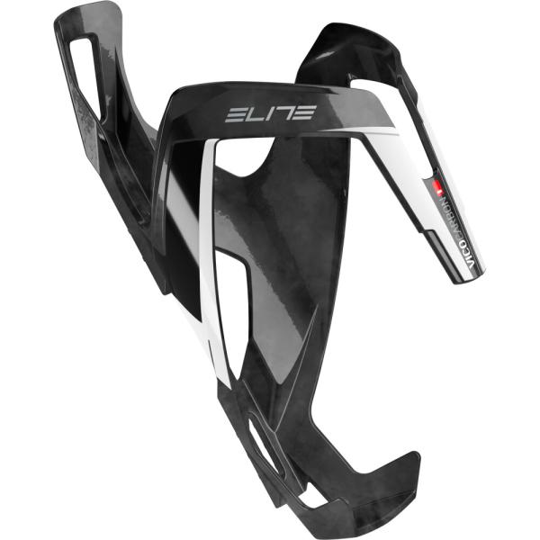 ELITE ELITE Flaschenhalter Vico Carbon Schwarz/Wei&szlig; Gl&auml;nzend
