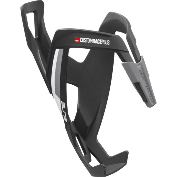 ELITE ELITE Flaschenhalter Custom Race Plus Schwarz/Wei&szlig; Matt, ohne Beschichtung
