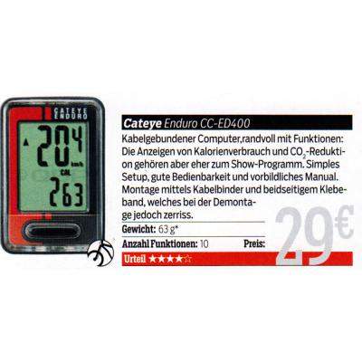CATEYE CATEYE Fahrradcomputer Enduro Schwarz/Rot Produktbild 1