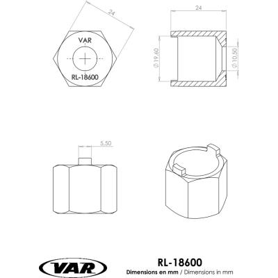 VAR Freilaufk&ouml;rperabzieher RL-18600 Shimano, Suntour, Regina, Atom Produktbild 1