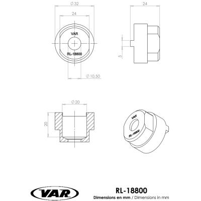 VAR Freilaufk&ouml;rperabzieher RL-18800 Cyclo &ndash; Regina 4/5/6-fach Produktbild 1