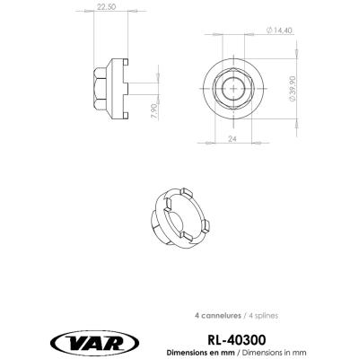 VAR Freilaufk&ouml;rperabzieher RL-40300 ACS&reg; FAT 16/22 Z&auml;hne Produktbild 1