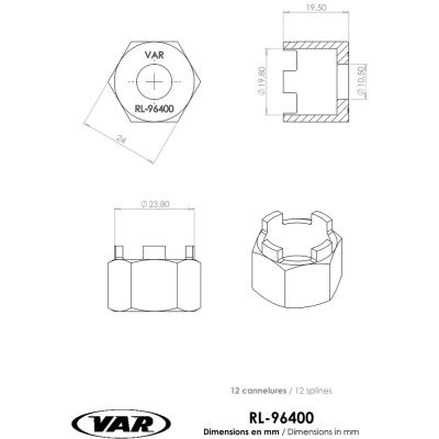VAR Freilaufk&ouml;rperabzieher RL-96400 f&uuml;r Suntour Produktbild 1