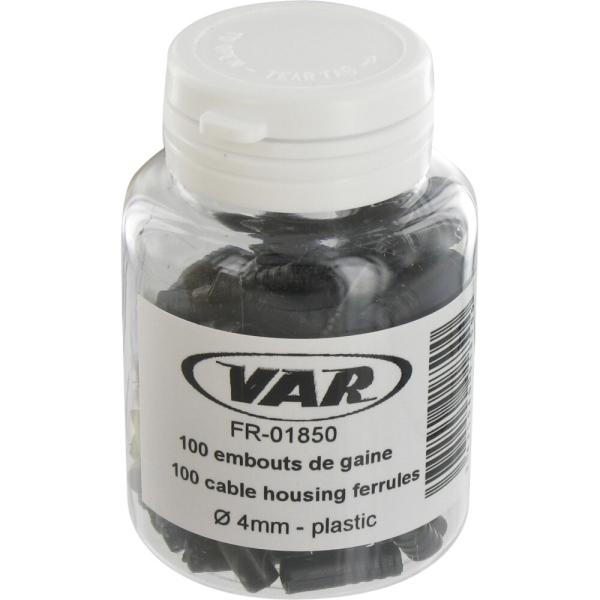 VAR 100 St&uuml;ck. Au&szlig;enh&uuml;llenendkappe FR-01850 &Oslash; 4 mm