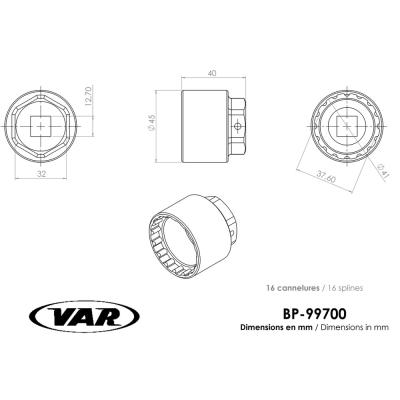 VAR Kettenblattmontagewerkzeug BP-99700 Shimano Steps E6000 Produktbild 1
