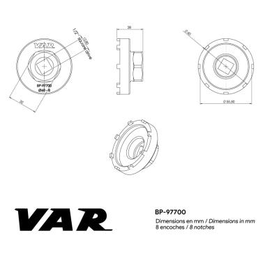 VAR Innenlagerwerkzeug BP-97700 BOSCH Classic, Bosch Cruise Drive Unit 60 mm Produktbild 1