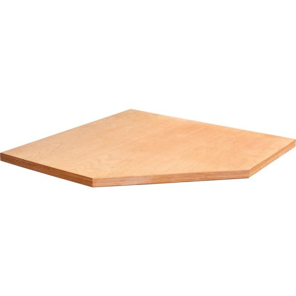 VAR Holz-Arbeitsplatte MO-52284 f&uuml;r Eckschrank 865 x 865 x 40 mm