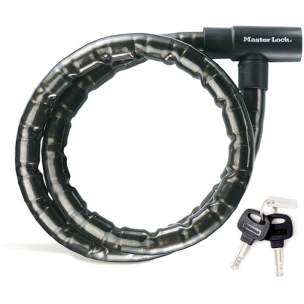 Master Lock Kabelschloss PanzR Schwarz 22 mm x 1200 mm Schl&uuml;ssel