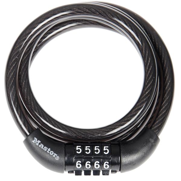 Master Lock Kabelschloss 8143 Schwarz 8 mm x 1200 mm Zahlenkombination fest
