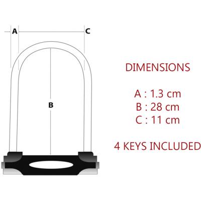 Master Lock B&uuml;gelschloss 8195LW Rot 13 mm x 280 mm x 110 mm Schl&uuml;ssel Produktbild 4