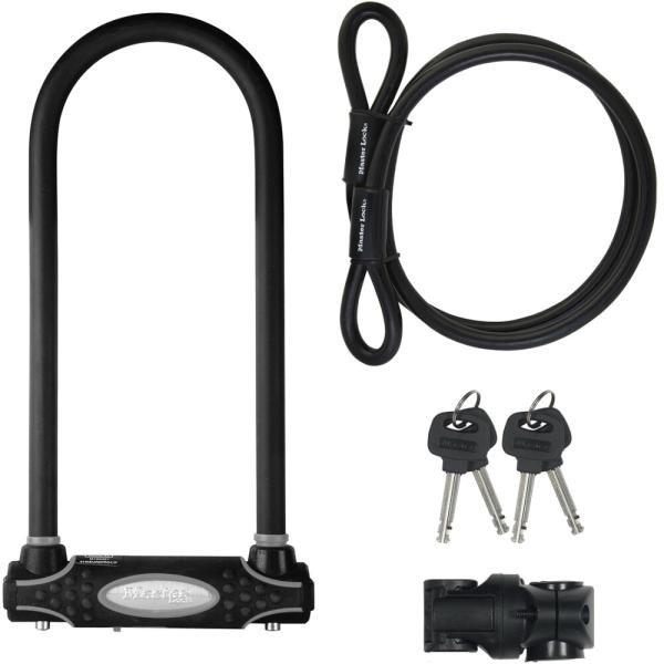Master Lock B&uuml;gelschloss 8285LW Schwarz 13 mm x 280 mm x 110 mm / 10 mm x 1200 mm Schl&uuml;ssel
