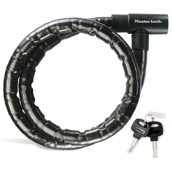 Master Lock Kabelschloss PanzR Schwarz 22 mm x 2000 mm Schl&uuml;ssel