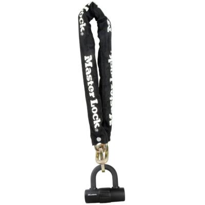Master Lock Kettenschloss 8234 Schwarz 10 mm x 900 mm Schl&uuml;ssel Produktbild 1