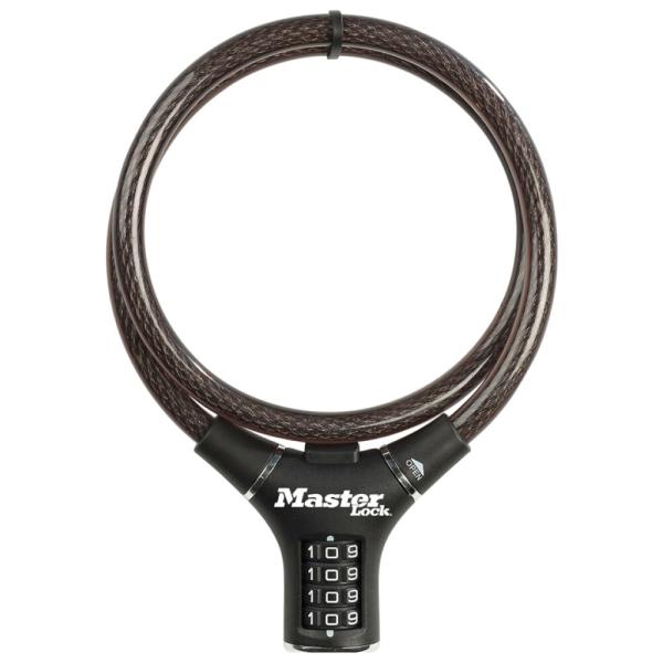 Master Lock Kabelschloss 8229 Schwarz 12 mm x 900 mm Zahlenkombination einstellbar
