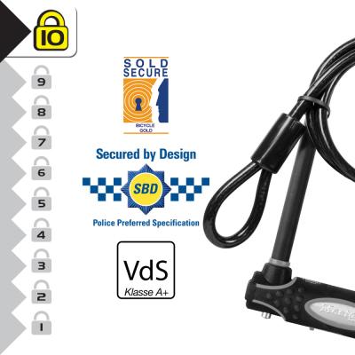 Master Lock B&uuml;gelschloss 8274 Schwarz 13 mm x 210 mm x 110 mm / 10 mm x 1200 mm Schl&uuml;ssel Produktbild 2
