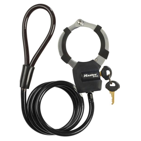 Master Lock Handschellenschloss Street Cuff 8275 Schwarz 1000 mm Schl&uuml;ssel