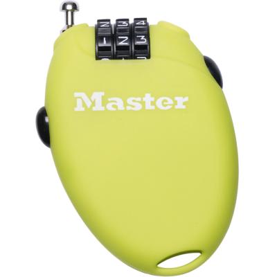 Master Lock Kabelschloss Retractor 4er Pack 2 mm x 700 mm Zahlenkombination einstellbar Produktbild 3