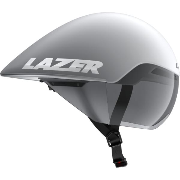 LAZER LAZER Helm Volante KinetiCore Triathlon/Zeitfahren Matte White Silver (S) 52-56