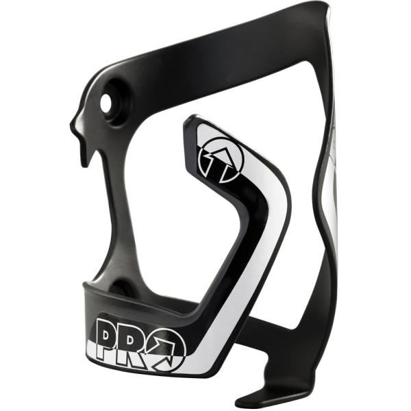 PRO Flaschenhalter Aluminium Seite Schwarz/Wei&szlig; Einschub links