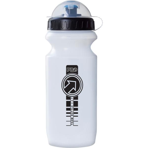 PRO Trinkflasche Team mit Schutzkappe Transparent 600 ml