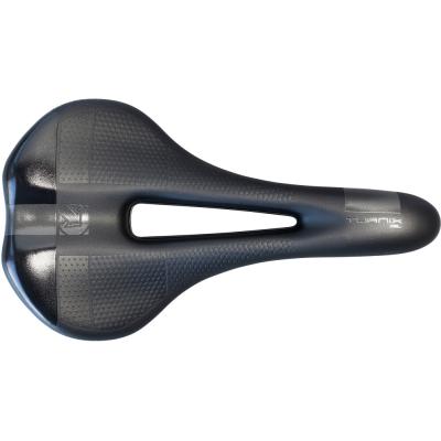 PRO Fahrradsattel Turnix Gel 142 mm Schwarz Edelstahl Gestell Produktbild 3