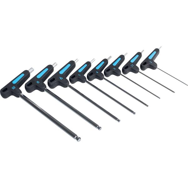 PRO Innensechskantschl&uuml;sselset T-Form mit Halter 2/2.5/3/4/5/6/8/10 mm
