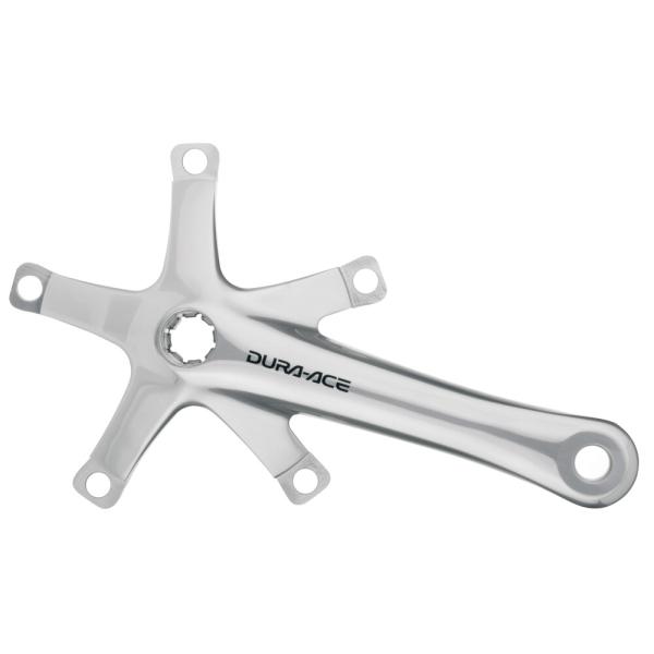 SHIMANO Kurbelgarnitur DURA-ACE TRACK FC-7710 165 mm ohne Kettenblatt Silber