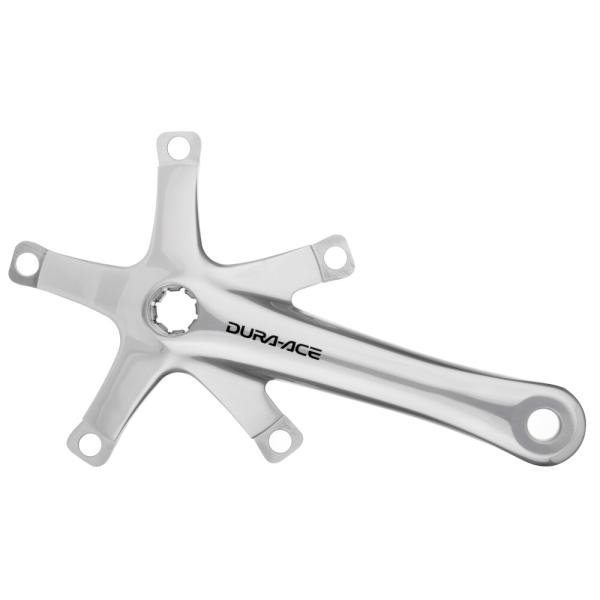 SHIMANO Kurbelgarnitur DURA-ACE TRACK FC-7710 170 mm ohne Kettenblatt Silber