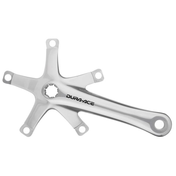 SHIMANO Kurbelgarnitur DURA-ACE TRACK FC-7710 175 mm ohne Kettenblatt Silber