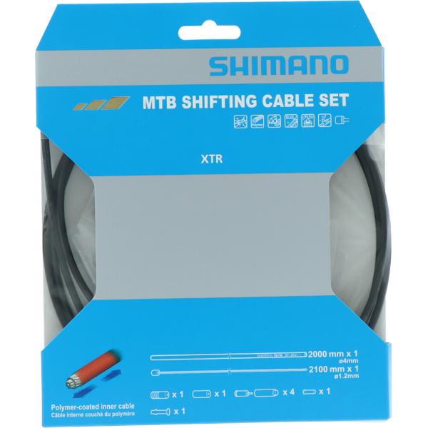 SHIMANO Schaltzug-Set MTB XTR polymerbeschichtet 2000 mm Schwarz