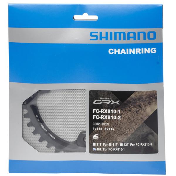 SHIMANO Kettenblatt GRX FC-RX810 40 Z&auml;hne Schwarz
