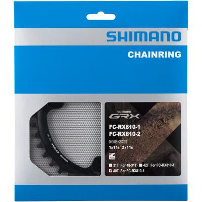 SHIMANO Kettenblatt GRX FC-RX810 40 Z&auml;hne Schwarz Produktbild 1