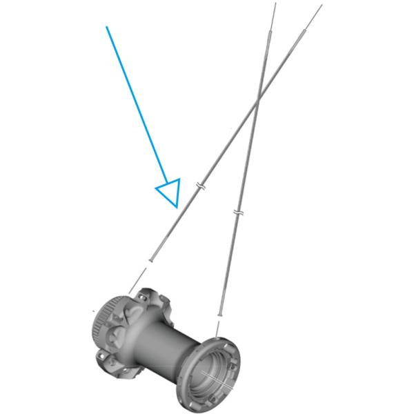 SHIMANO Speiche WH-R9270 VR links