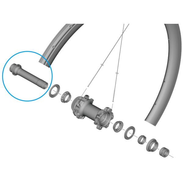 SHIMANO Hohlachse f&uuml;r WH-R9270-C50-TU-F VR