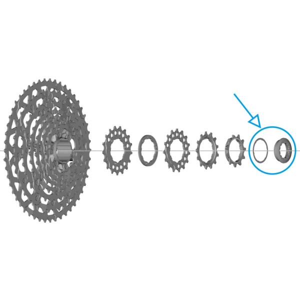 SHIMANO CS-LG700 Verschlussring mit Unterlegscheibe