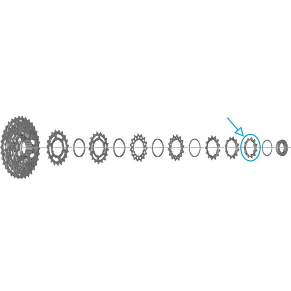 SHIMANO Ritzel f&uuml;r CS-R7100 11 Z&auml;hne integrierter Distanzring