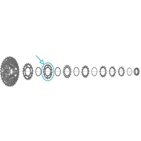 SHIMANO Ritzel f&uuml;r CS-R7100 17 Z&auml;hne
