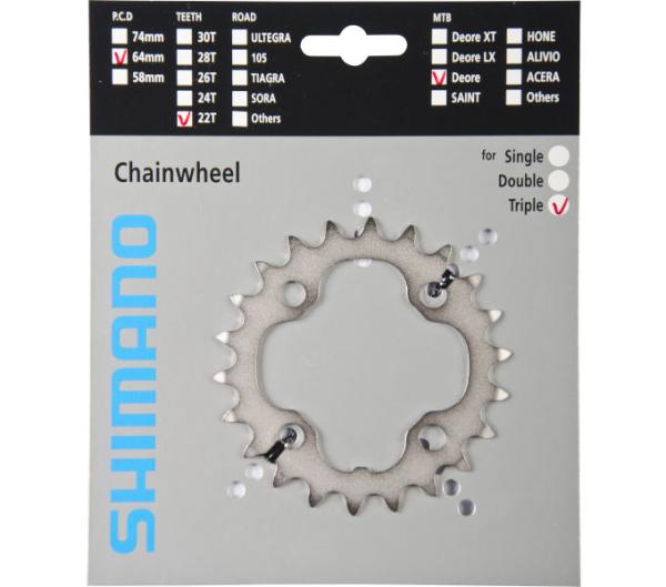 SHIMANO Kettenblatt DEORE FC-M531, FC-M532, FC-M533, FC-M542 22 Z&auml;hne