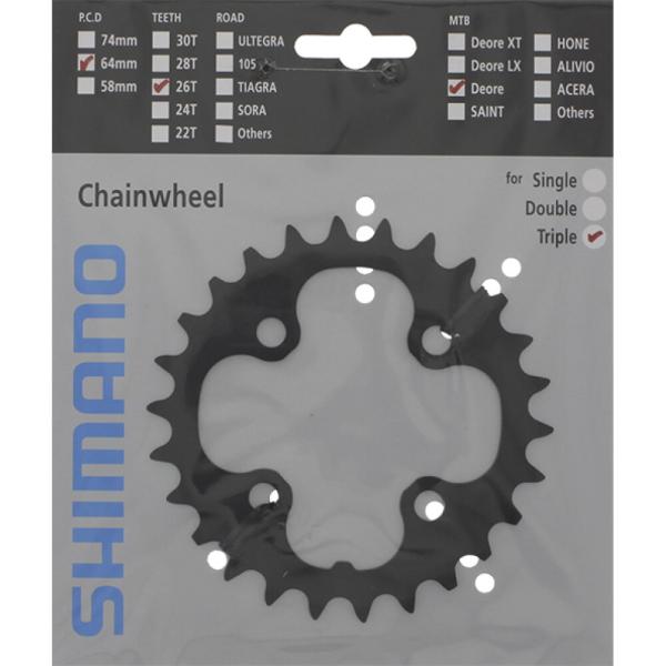 SHIMANO Kettenblatt DEORE FC-M590, FC-M591 26 Z&auml;hne